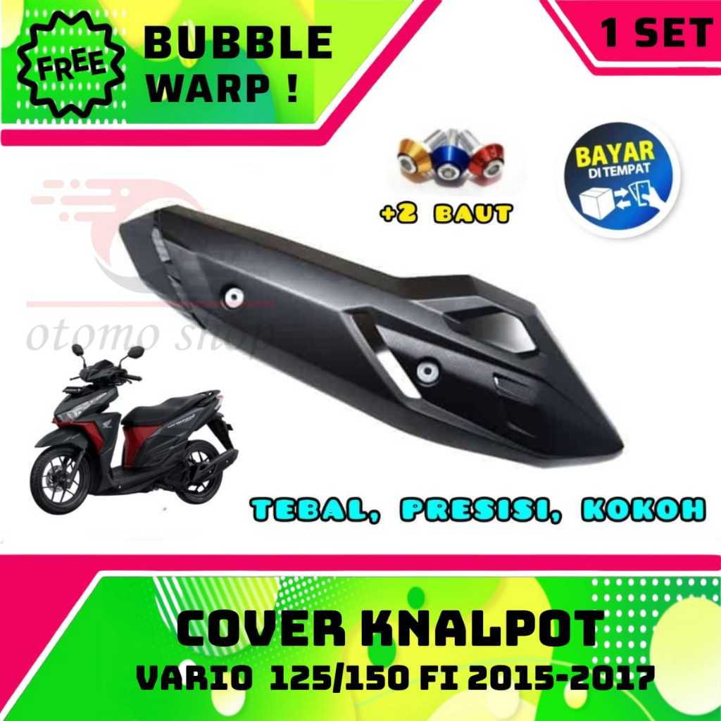 TUTUP COVER KNALPOT VARIO LED 125/150 TAHUN 2016 - 2017 TGP