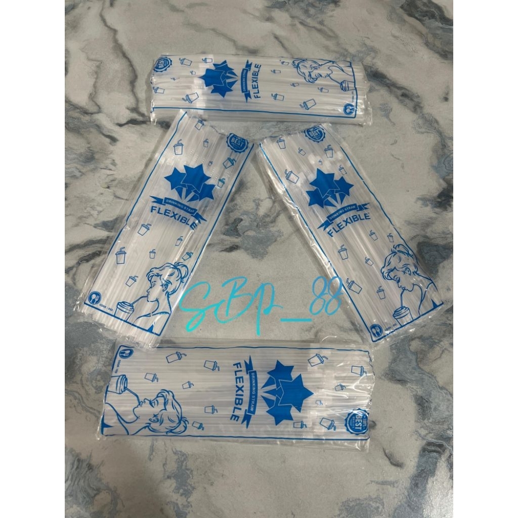 (10pack) sedotan minuman / pipet bungkusan