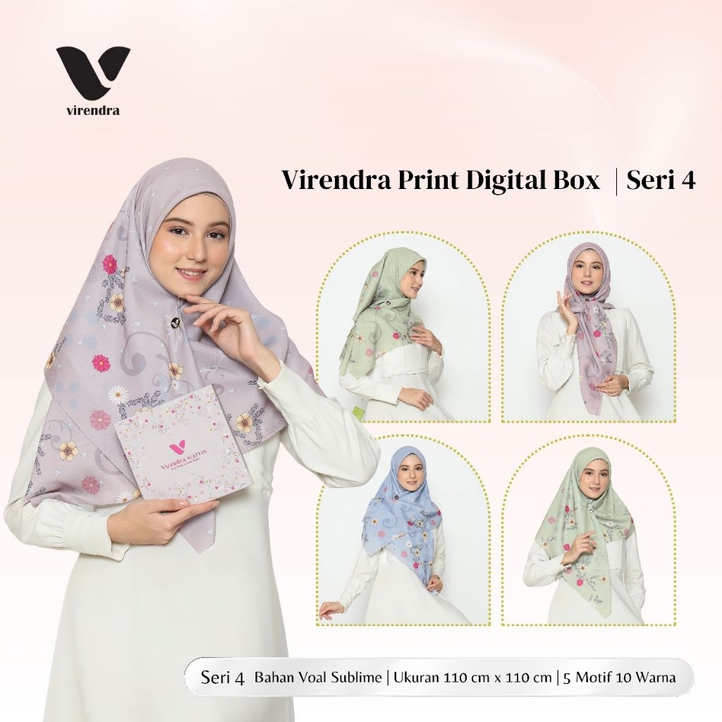 GIFT VIRENDRA SCARVES HAMPERS HIJAB MOTIF BOX EXCLUSIVE DIGITAL PRINTING | MOTIF LAGOSI BOX DIGITAL