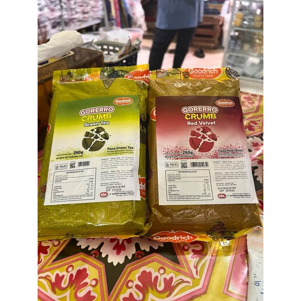 goodrich gorerro crumble toping donat atau toping minuman