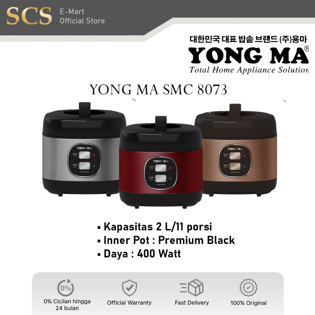 RICE COOKER YONG MA SMC 8073 2 L MANUAL PENANAK NASI YONGMA 2 LITER SMC8073 YONGMA