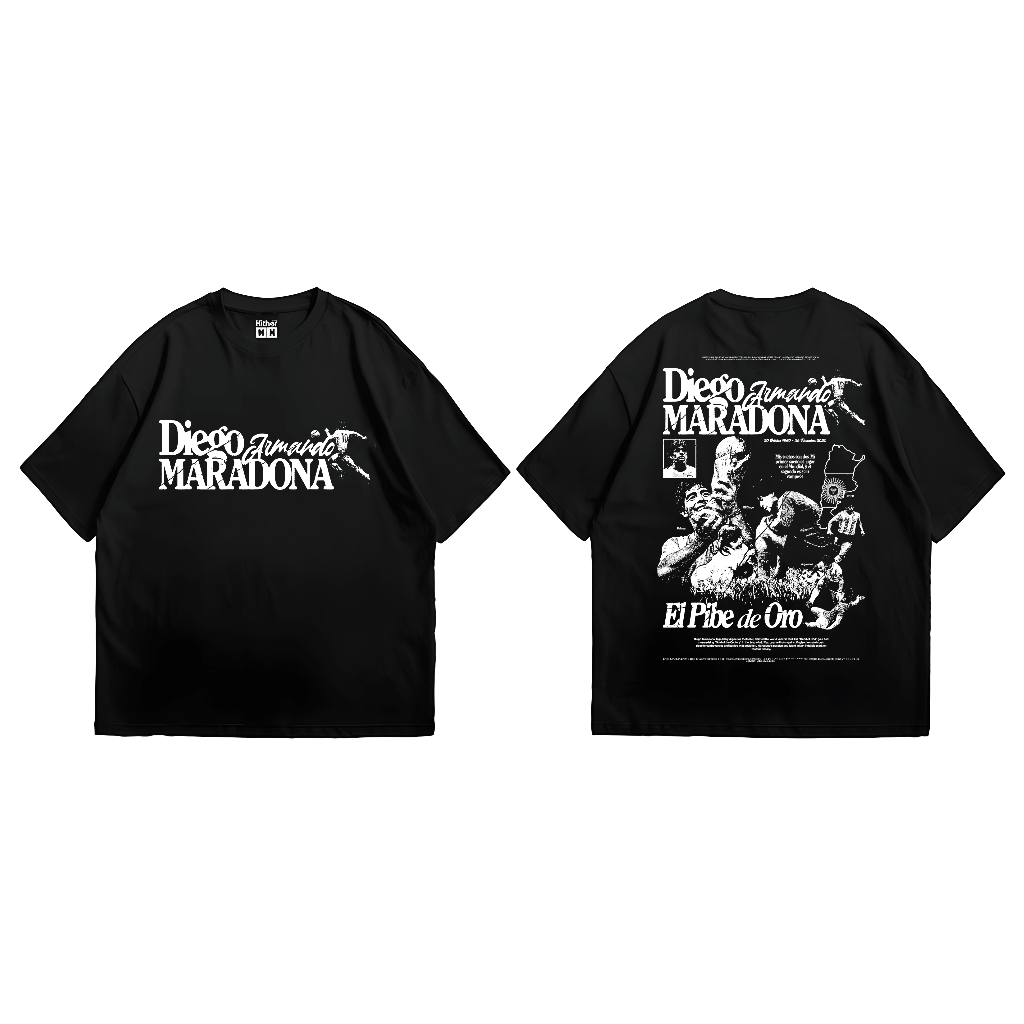CHILLMODE | Baju Kaos Distro Prime Football Player Diego Maradona El Pibe de Oro | Baju Streetwear P