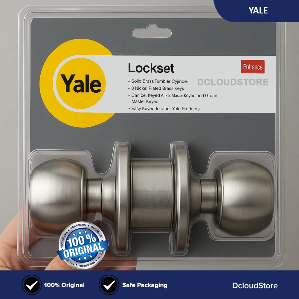 Gagang Pintu / Kunci Bulat Putar Handle Door YALE Original