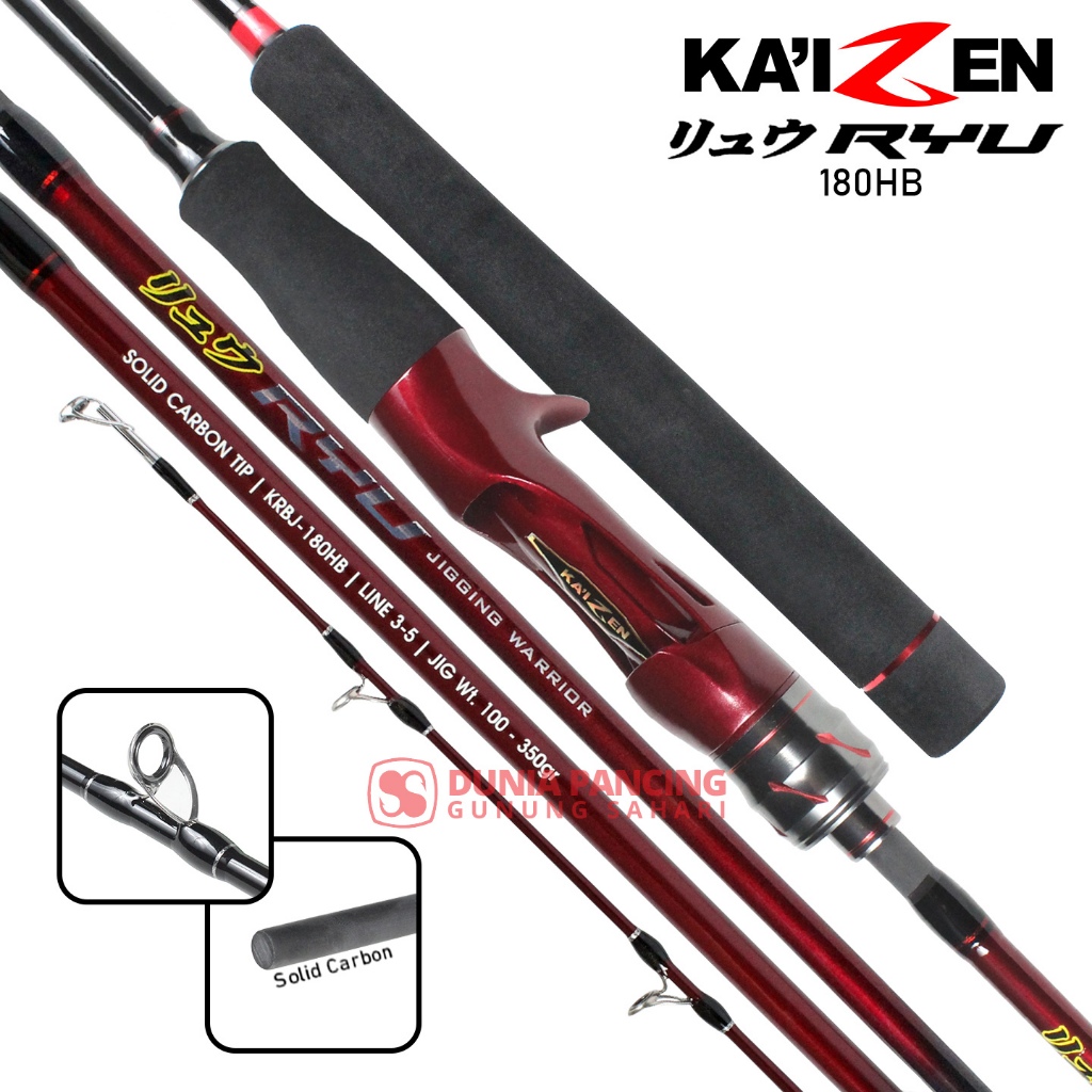JORAN OH | BAITCASTING KAIZEN RYU MERAH | PE 1-3 | PE 2-4 | PE 3-5 | SOLID TIP CARBON | JAP STYLE