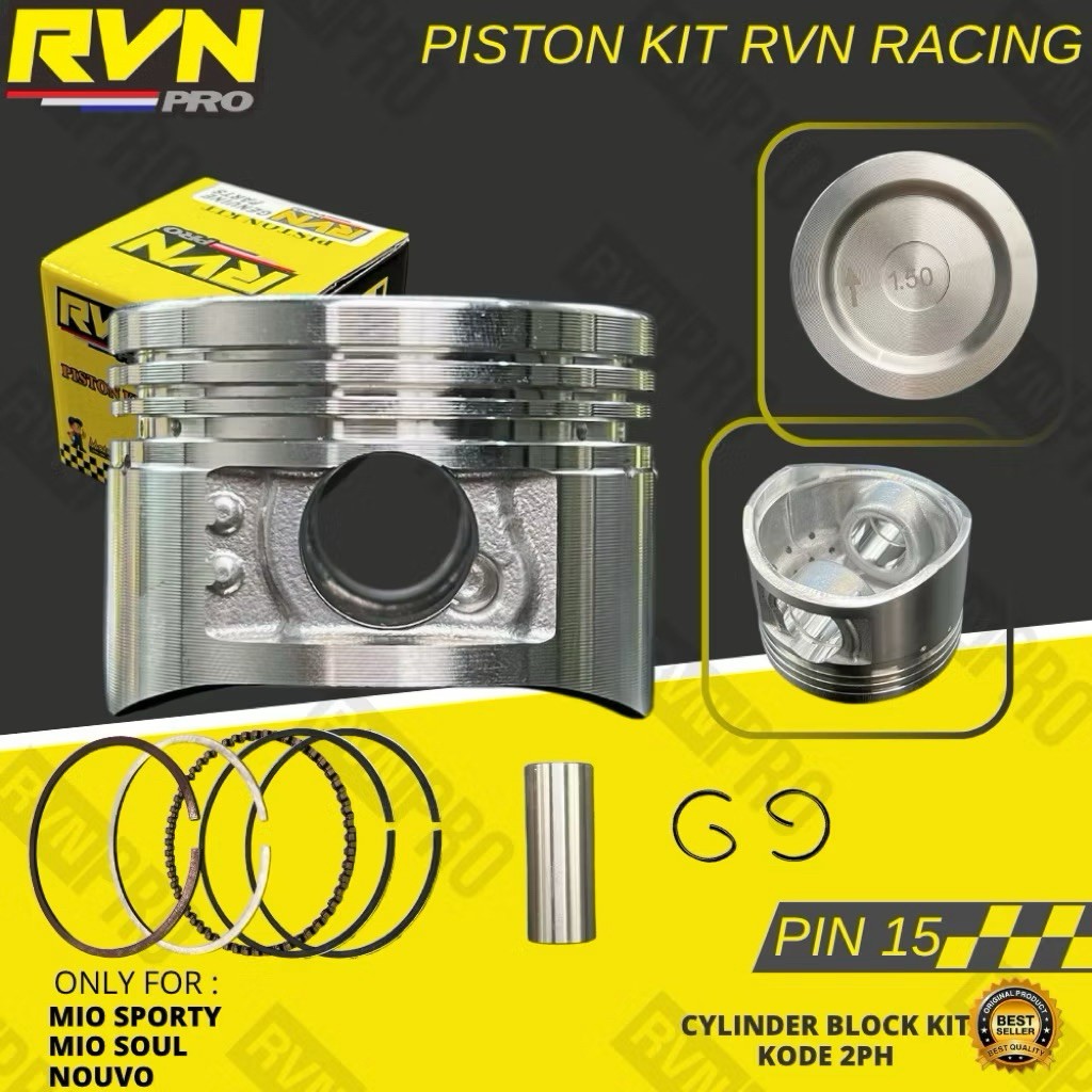 RVN SEHER PISTON RING KIT SET MIO SPORTY MIO SMILE MIO SOUL MIO LAMA NOUVO STANDAR STD 50 100 150 20