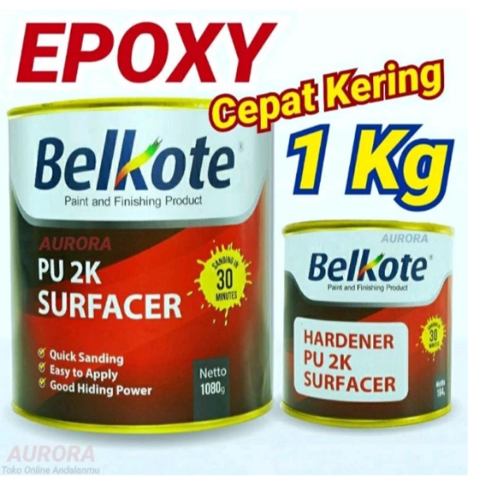 Epoxy PU 2K Surfacer Belkote 1Kg 1Liter 1 Kilo Belkote