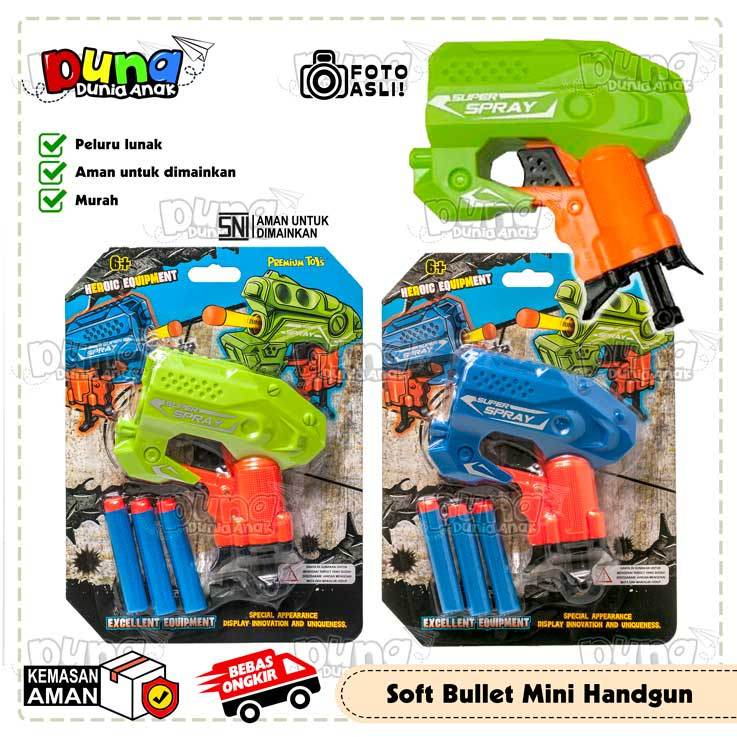 Mainan Anak Laki Laki Pistol Peluru Busa Lunak Eva Soft Bullet Handgun