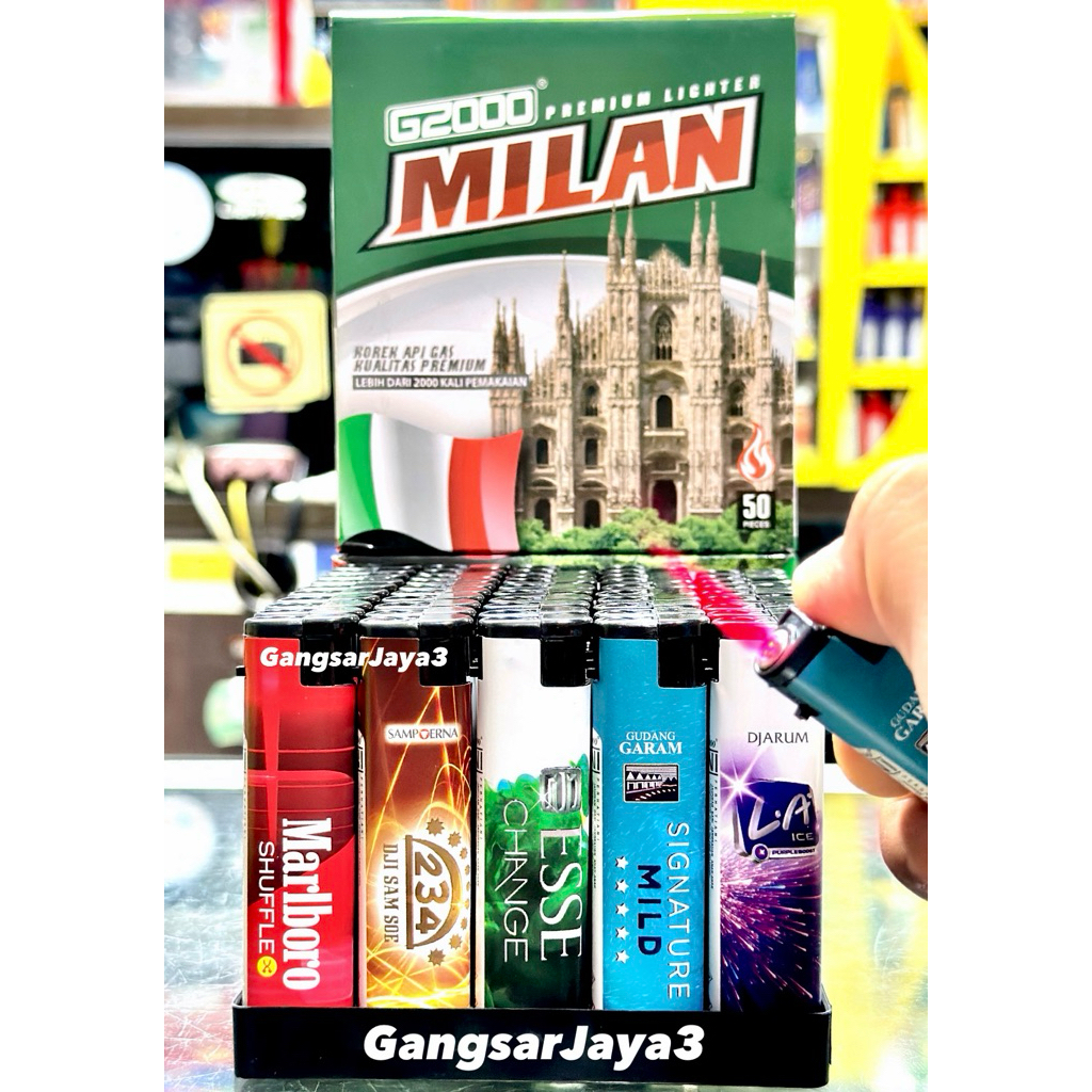 korek bara slim Milan -Hugo bisa isi ulang 50pc