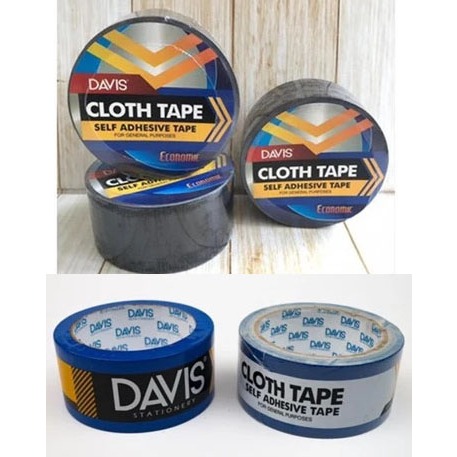 Cloth Tape Lakban Hitam Kain ECO DAVIS 2 Inch