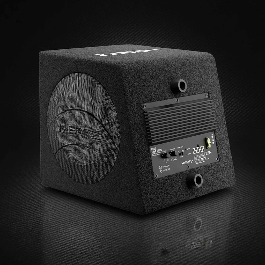 Hertz DBA 200 Subwoofer Aktif Mobil 8 inch Double Passive Radiator High Quality Sound