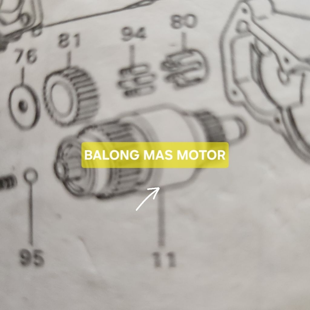 CLUTCH STARTER GIGI BENDIX DINAMO DAIHATSU TAFT F50 F70 DELTA V83 DYNA RINO B 3B 13B 14B ORI (DAIHAT