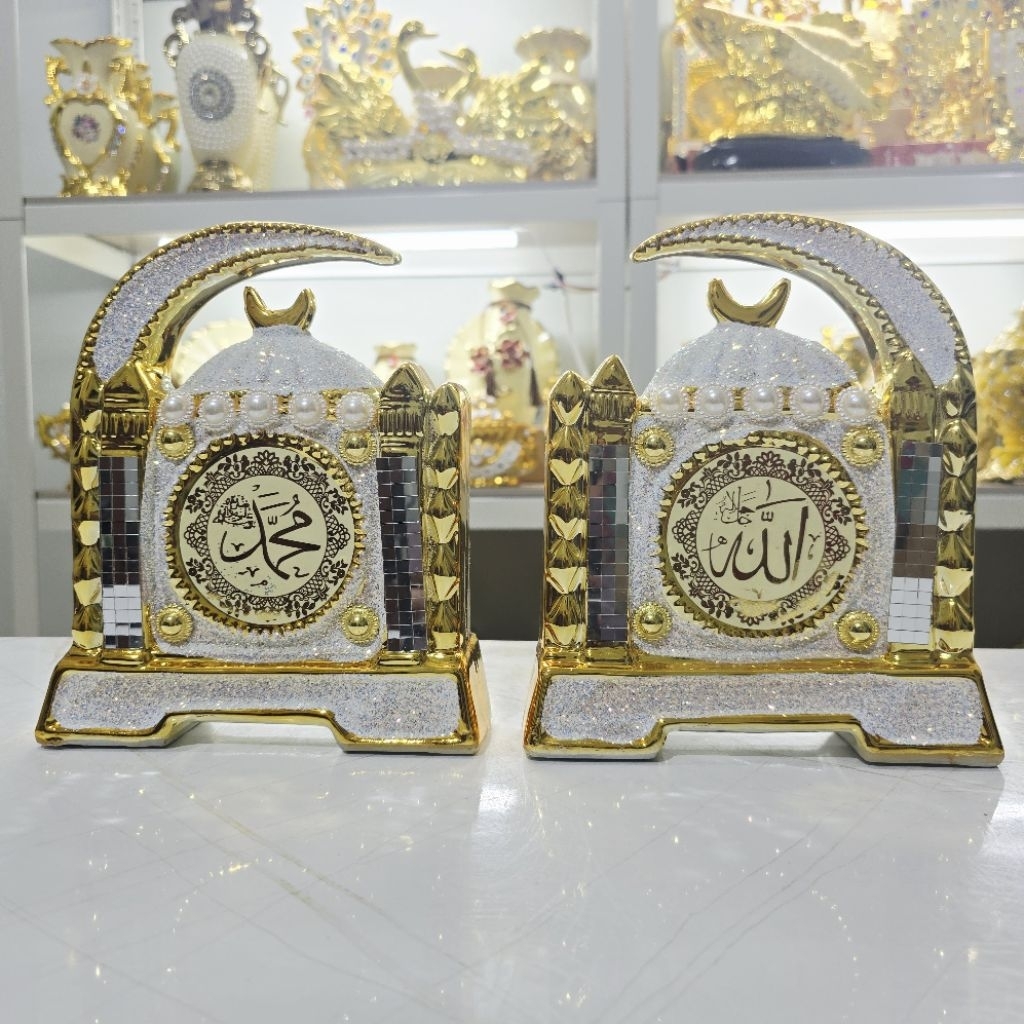 Lafadz Allah Muhammad keramik pajangan 2 pcs