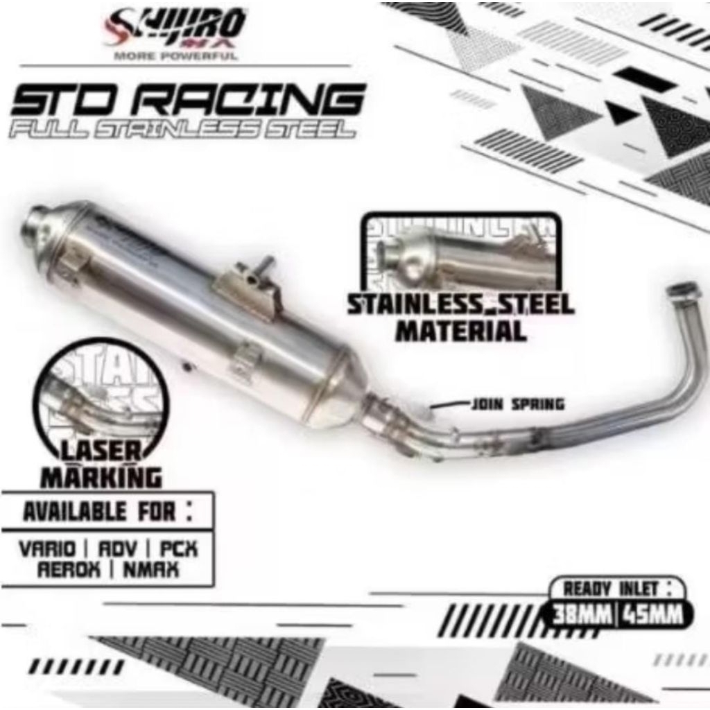 Knalpot Standar Racing NMAX, Aerox,  Lexi  Old New, Vario 125 150 Old New, Vario 160, PCX, ADV,  by 