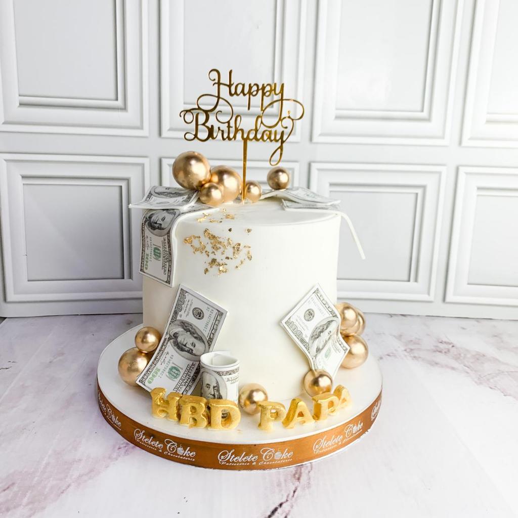 Kue Ulang tahun/Birthday Cake/Kue Ultah tema Dollar/Dollar Cake/Kue Birthday Jakarta