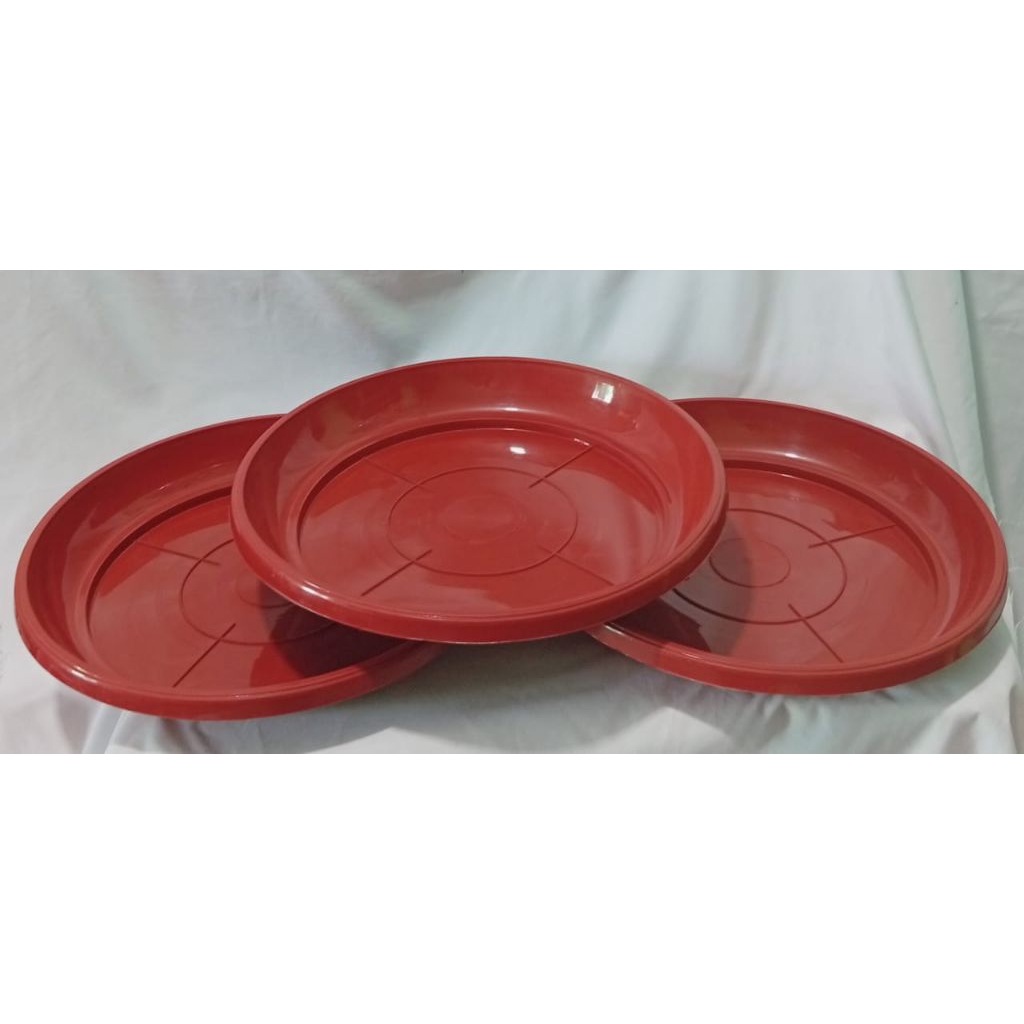 TATAKAN BP 40 MERAH/TATAKAN POT PLASTIK UKURAN JUMBO BULAT /TATAKAN POT 40 MURAH MERIAH