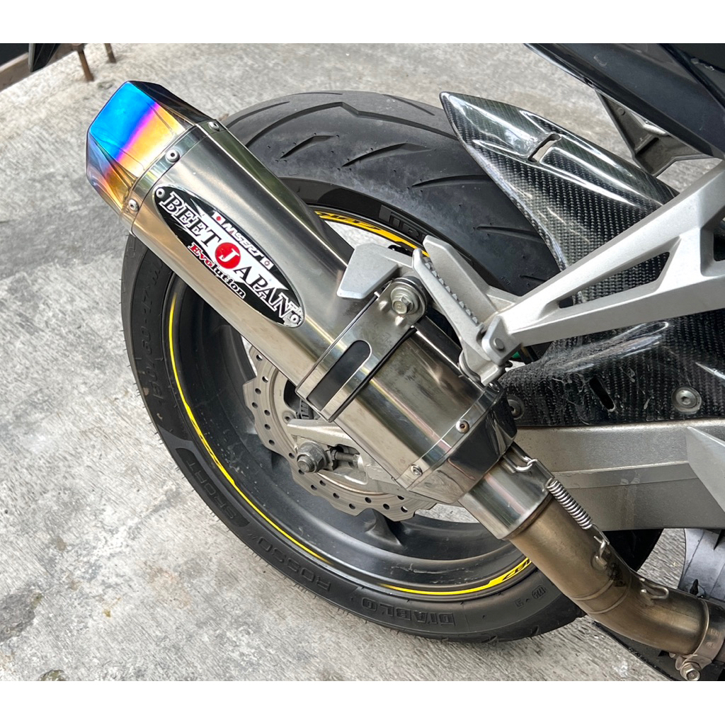 Nassert Beet EVO 2 original japan slip on silencer cbr 250 rr cbr250rr titanium blue cbr 250rr unive