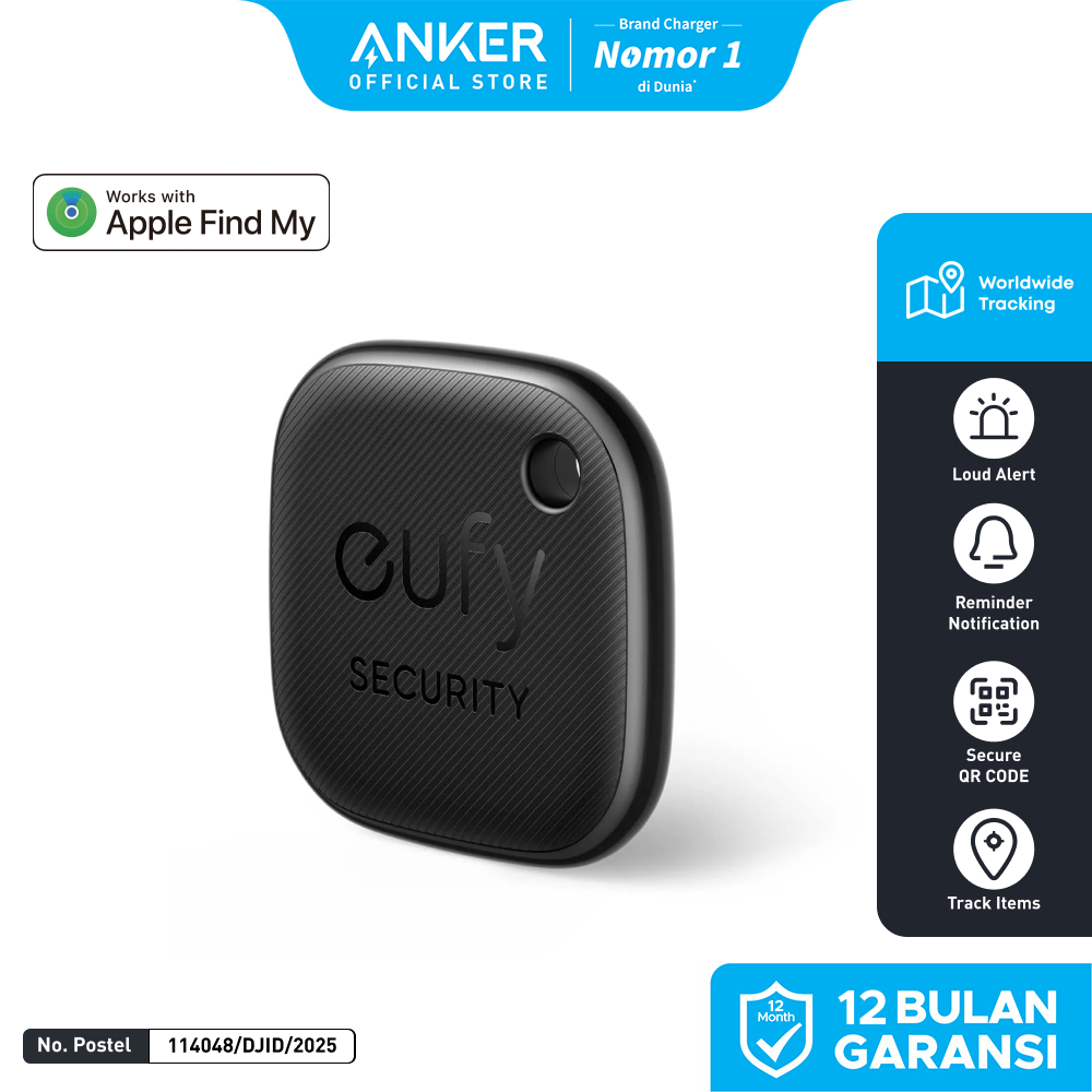 Eufy Security by Anker SmartTrack Link (Black, 1-Pack), Android not Supported, Works with Apple Find