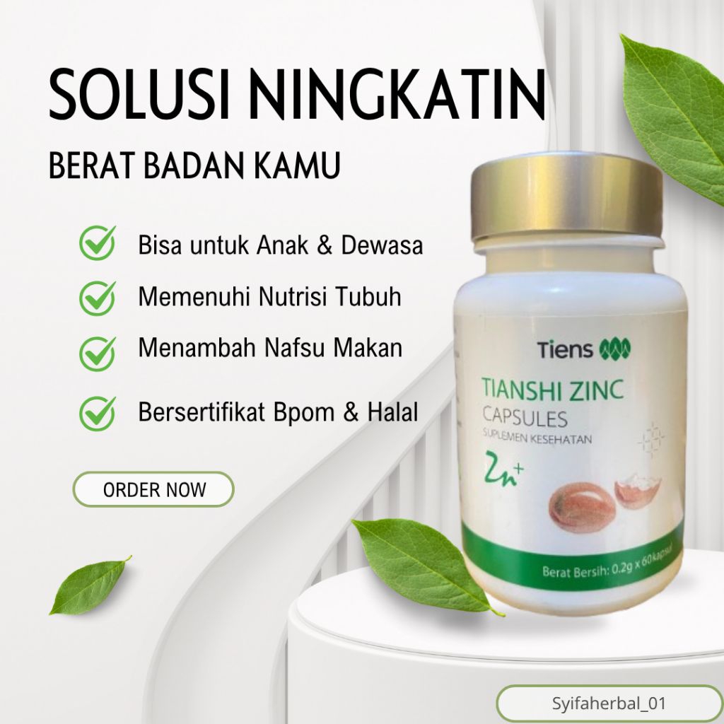 Zinc Suplemen Penambah Berat Badan Penggemuk badan Alami Anak Dewasa