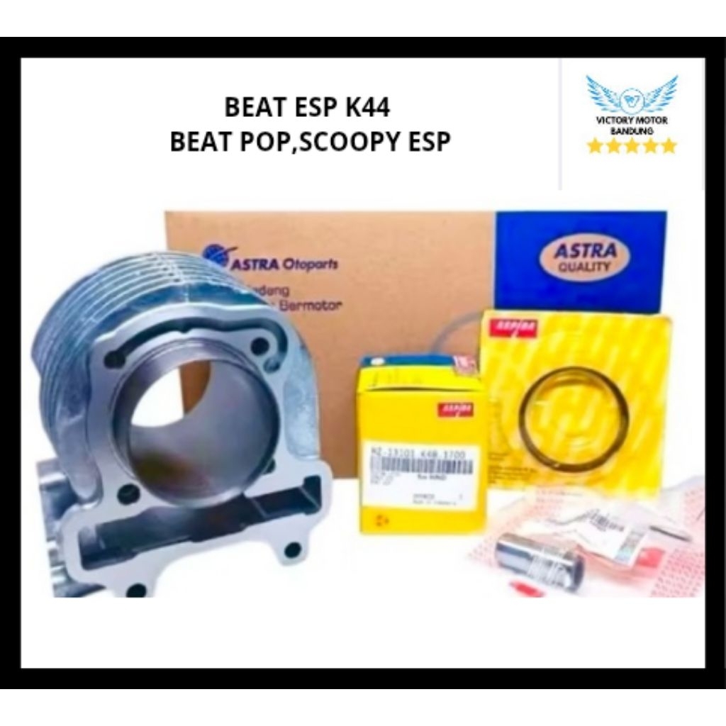 Aspira BORING PLUS PISTON KIT KODE PART K44 BEAT FI ESP SETREET SCOOPY FI ESP ORI ASTRA ASPIRA BLOK 