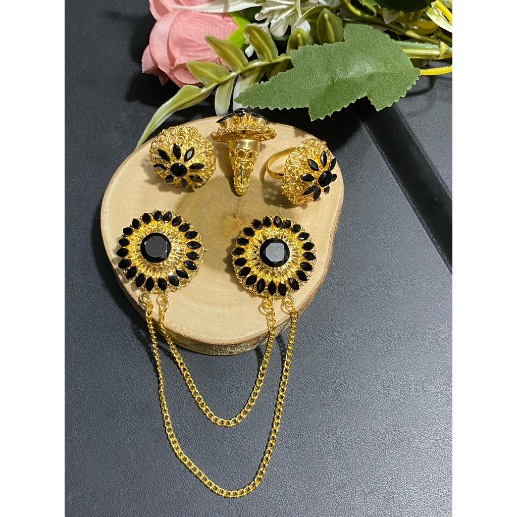 Set Bros Peniti Bulat Permata Asli Alpaka Bali (Subeng atau Cerorot Bali)