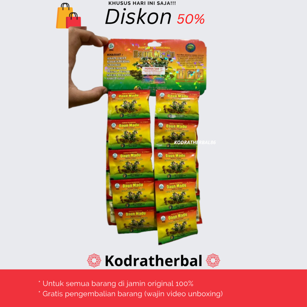 DAUN MADU (KUNING) KAPSUL ORIGINAL (ASAM URAT)