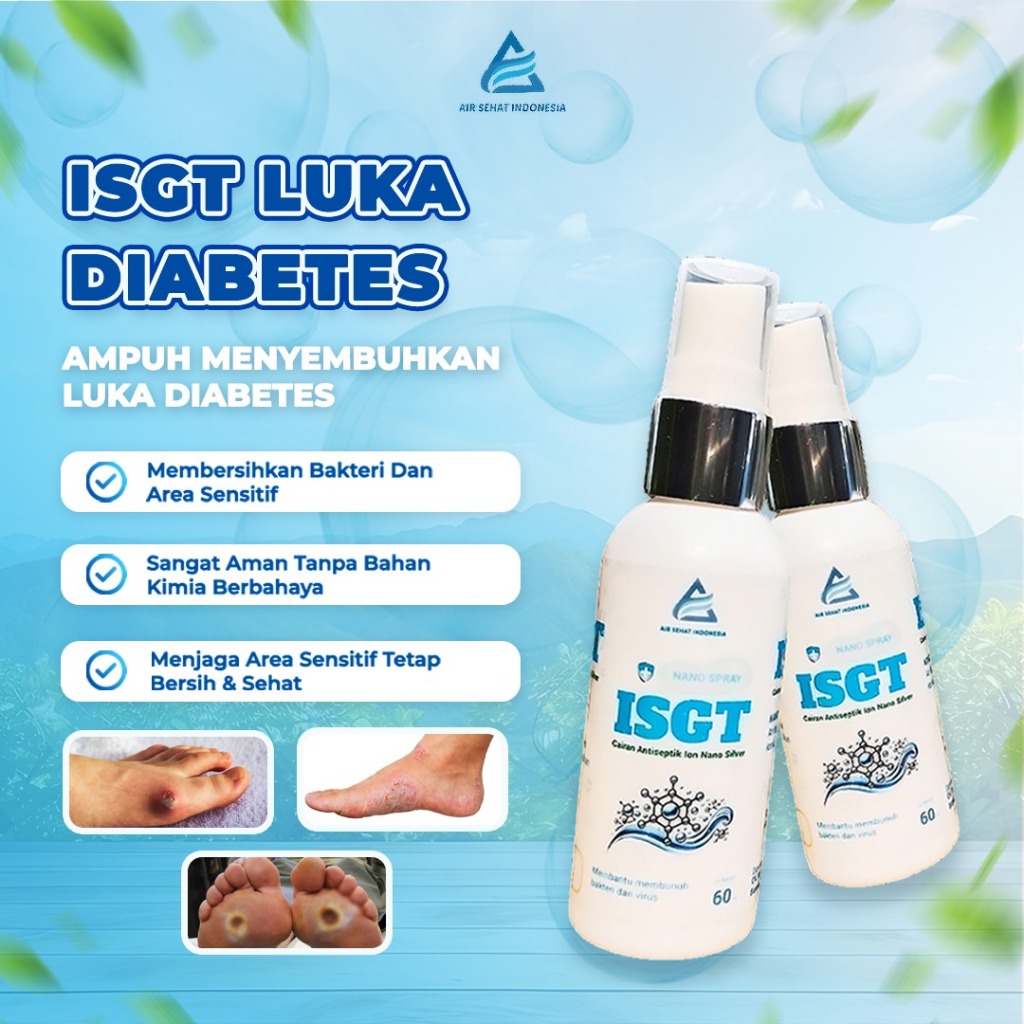 Antiseptik Spray Obat Pengering Luka Diabetes  Pembersih Jamur & Bakteri - ISGT