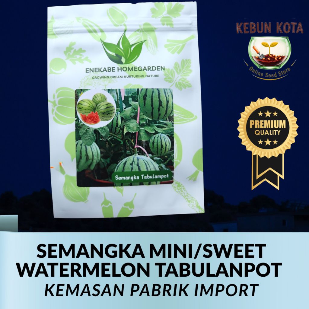 KEMASAN PABRIK IMPORT[KEBUN KOTA]-Bibit Benih Tumbuhan "SEMANGKA MINI/ TABULAMPOT"