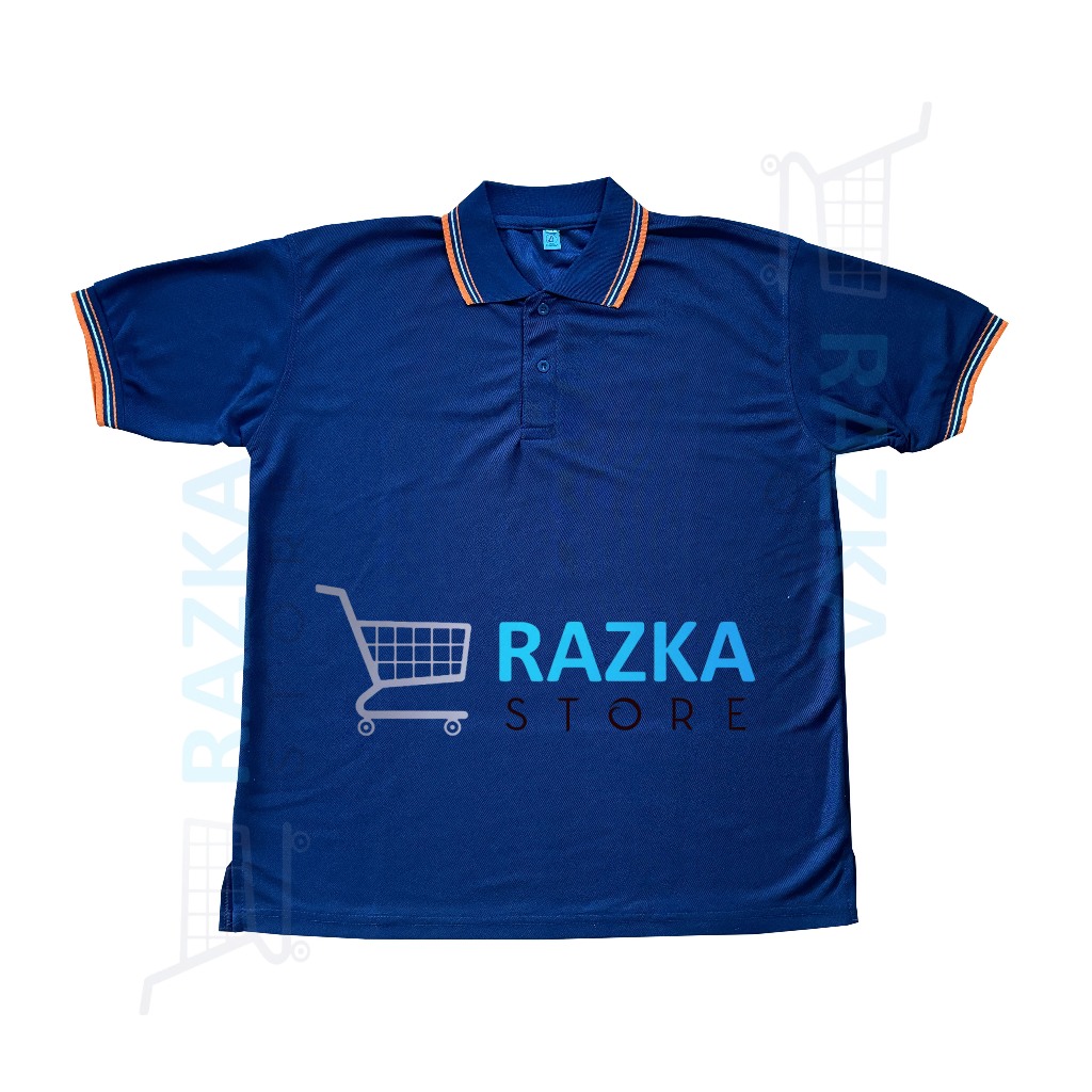 Kaos Kerah Polo List Orange Kaos Kerah Navy List