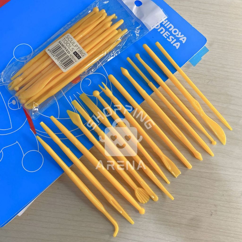 1 SET Isi 14pcs Clay Tools Alat Malam Play Doh Mini Mainan Anak Stuff Craft Crafting Playdough Kids 