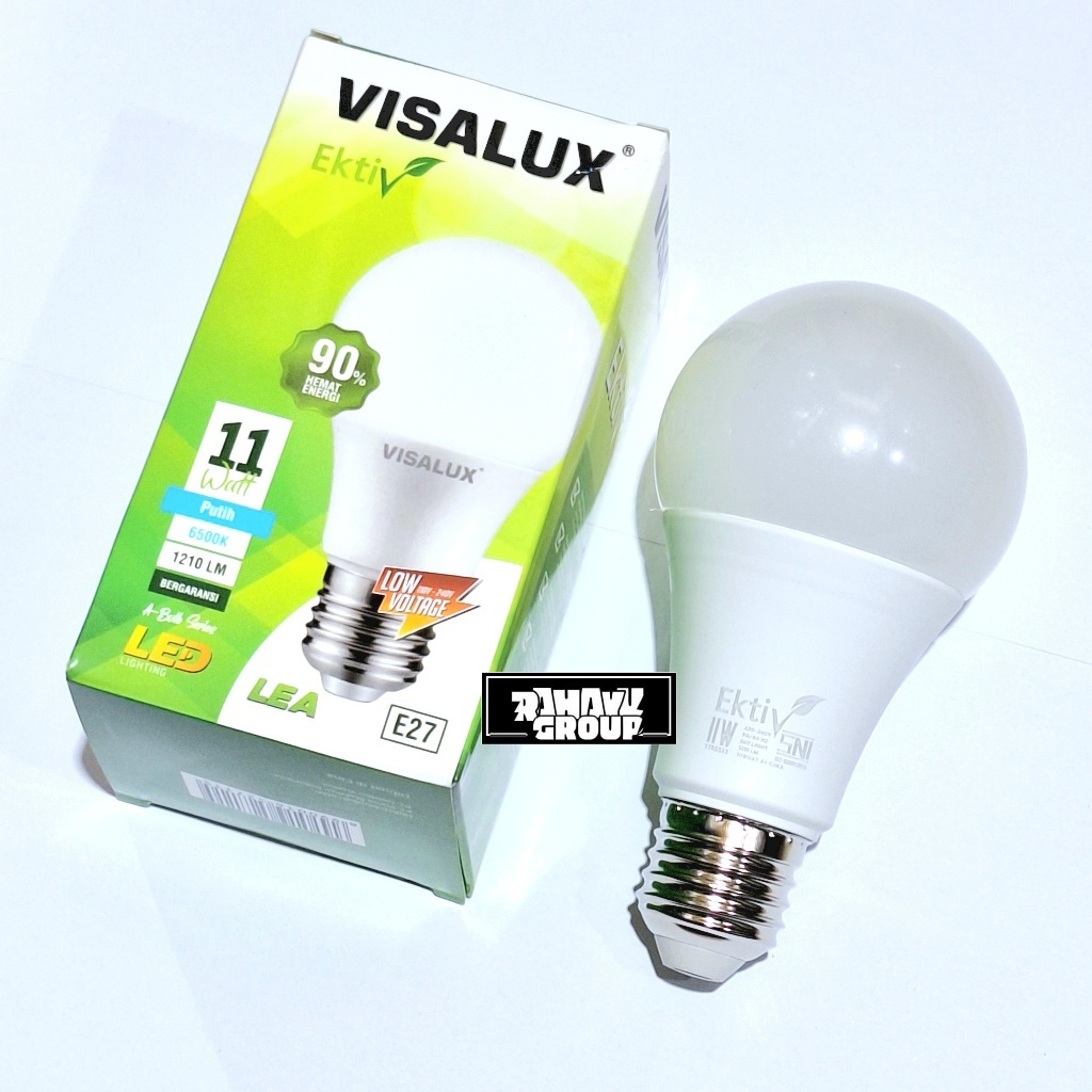 Satu Dus (100 biji) Lampu Led Visalux Ektiv A-Bulb 11W Visalux EKTIV LEA Super Terang