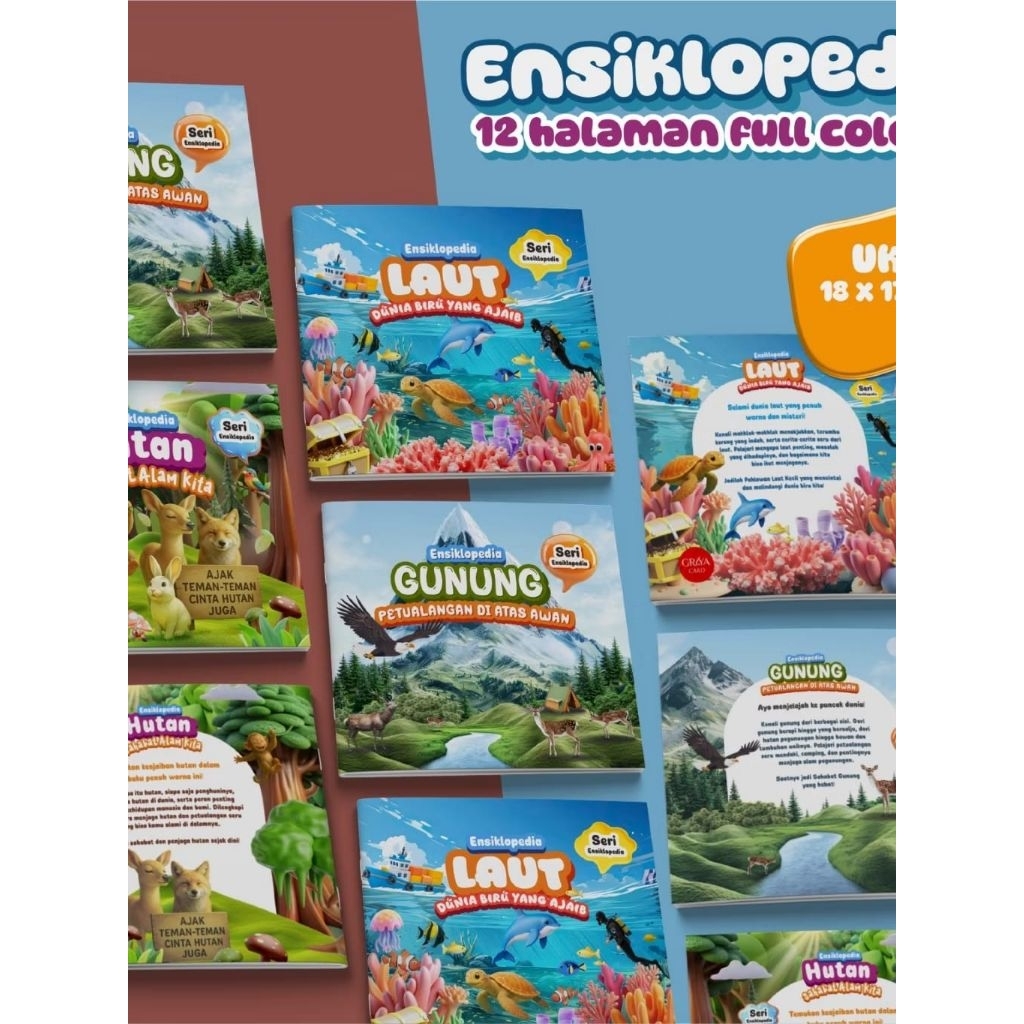 Set Ensiklopedia Anak Laut Gunung Hutan