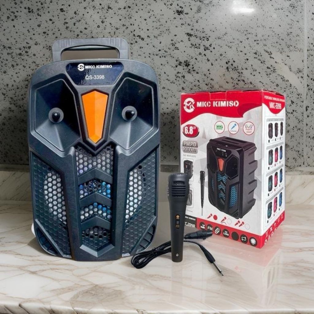Speaker Bluetooth Portable kimiso 6,8 inch free mic