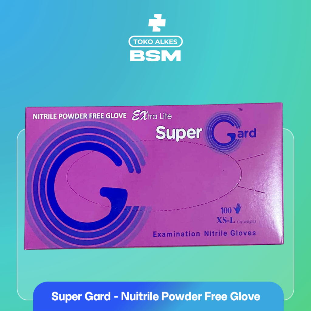 GLOVE SUPER GARD SARUNG TANGAN EXAMINATION NITRILE GLOVES