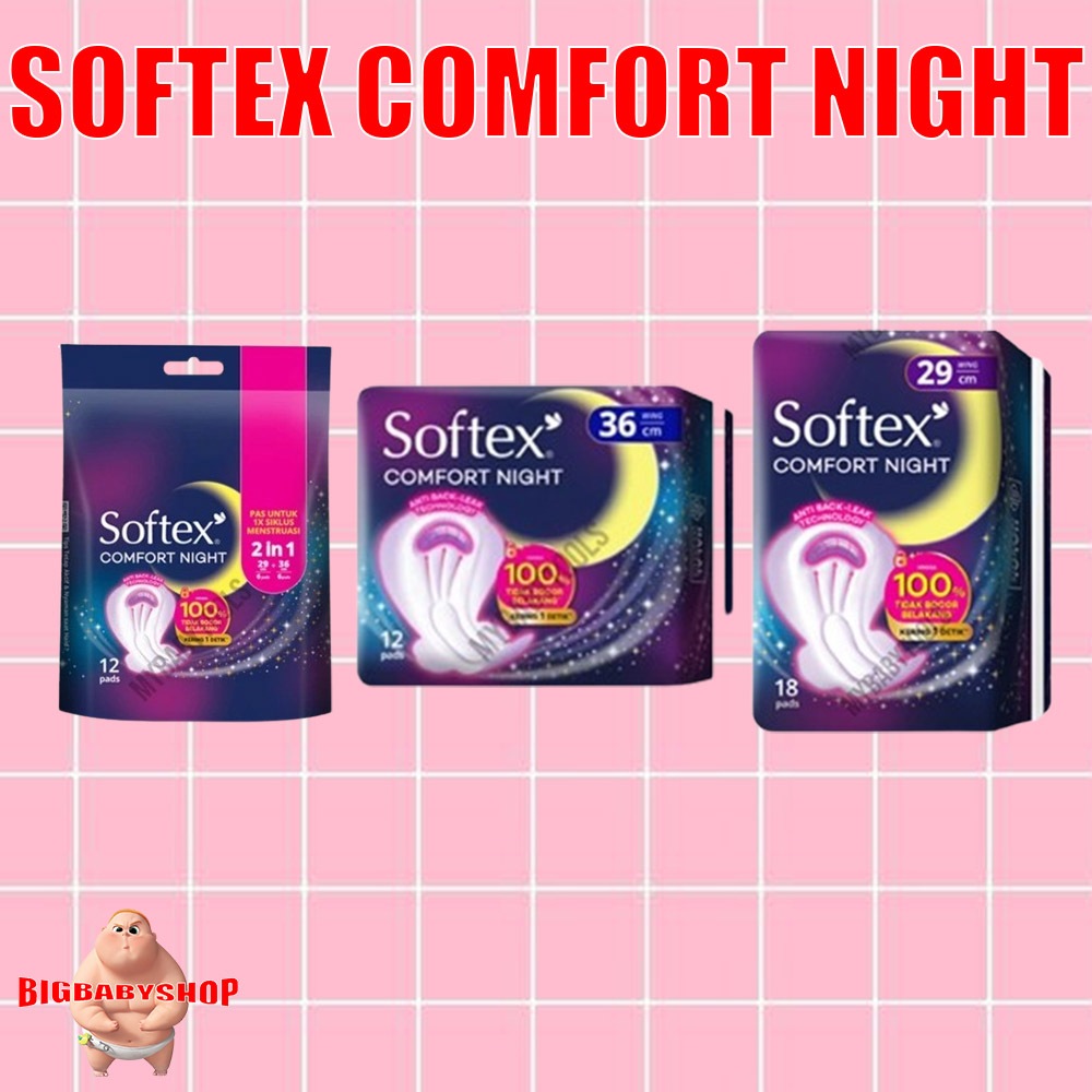 Softex Comfort Night 29cm Softex Night | Pembalut Malam