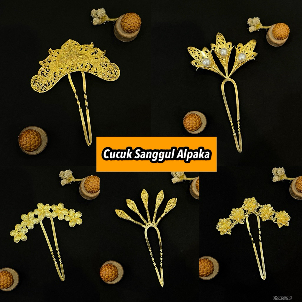 cucuk sanggul emas /cucuk kantil/ tusuk sanggul/aksesoris hiasan rambut wanita / aksesoris Hairdo /
