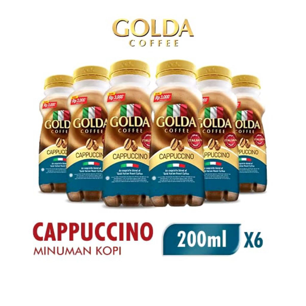 coffee golda/ golda cappucino kemasan 200ml 1krat isi 12