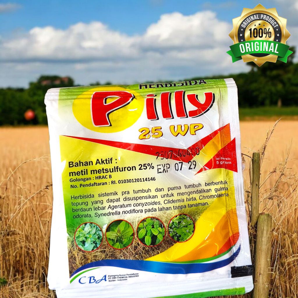 Herbisida PYLLY 25 WP 5 GR. Herbisida Pembaski Gulma Rumput Daun Sempit Daunn Lebar