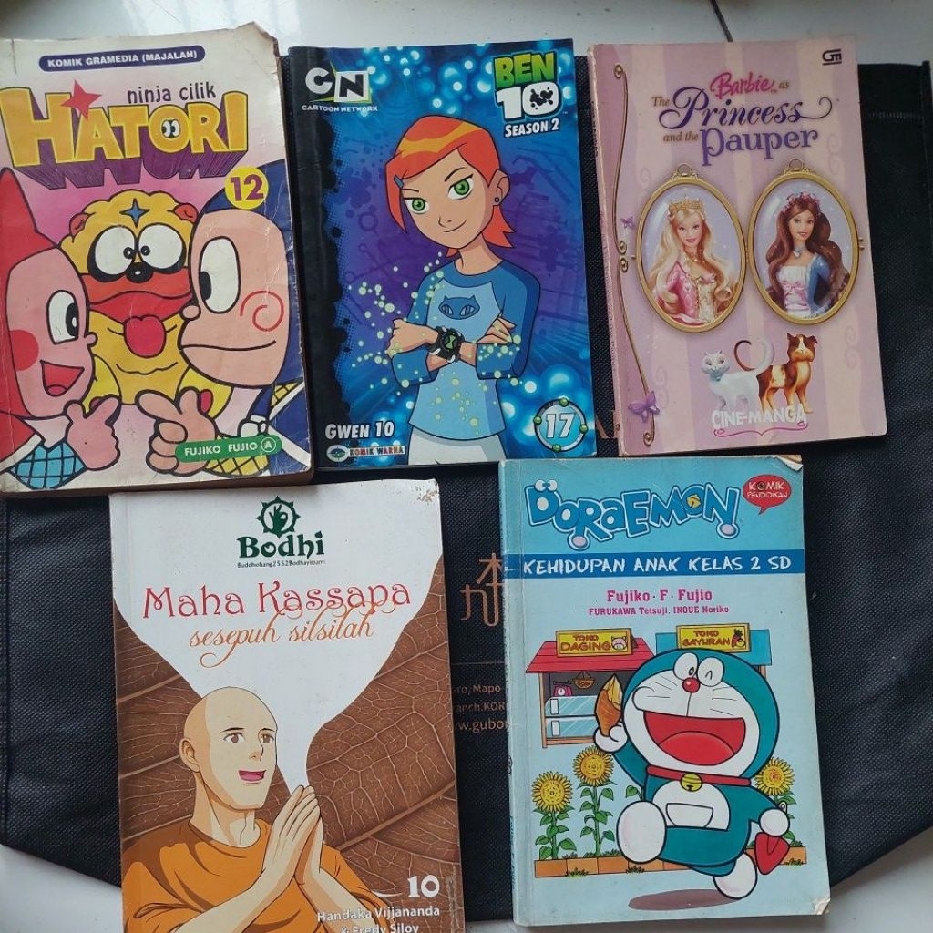 ANEKA KOMIK HATORI,BEN 10,BARBIE AS THE PRINCESS AND THE PAUPER,MAHA KASSAPA BODHI,DORAEMON