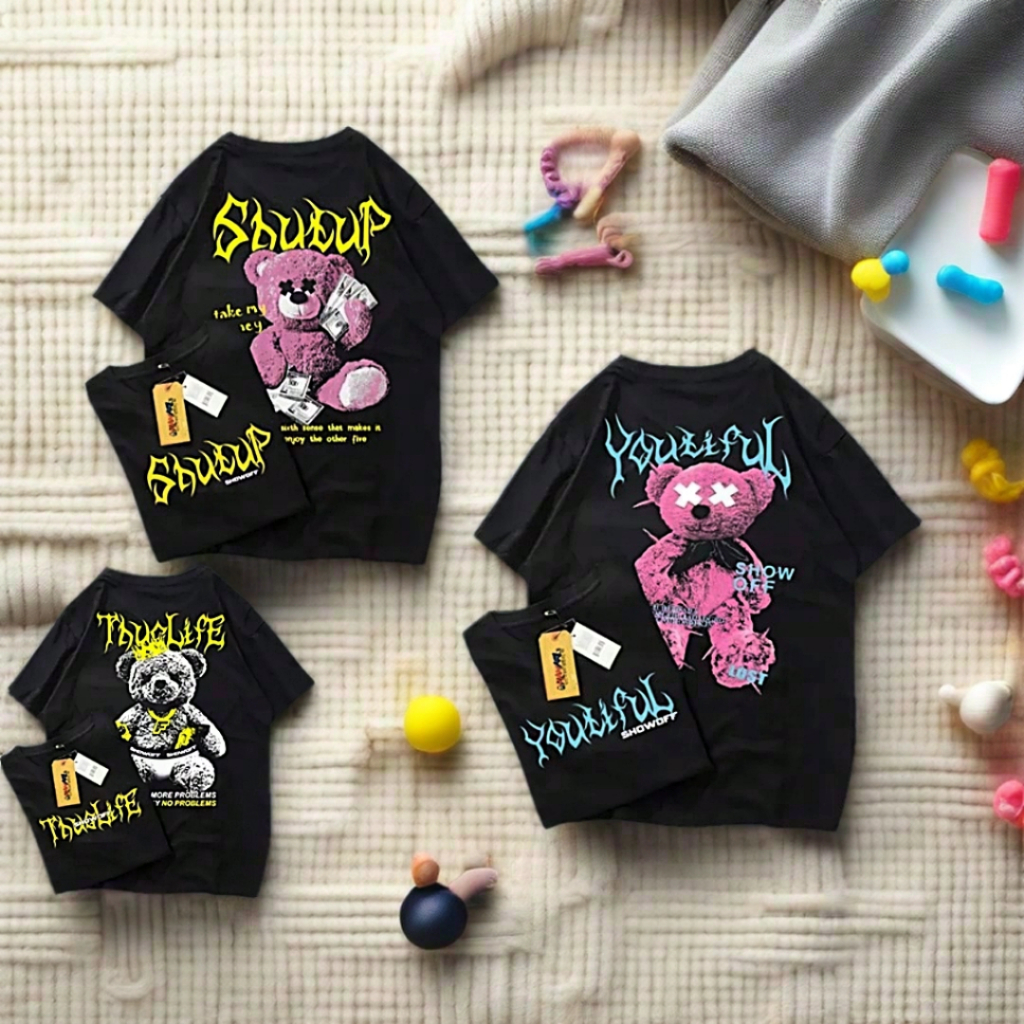 CHEMISECLOTH T-SHIRT BUNDLE 3 KAOS DISTRO ANAK BERUANG