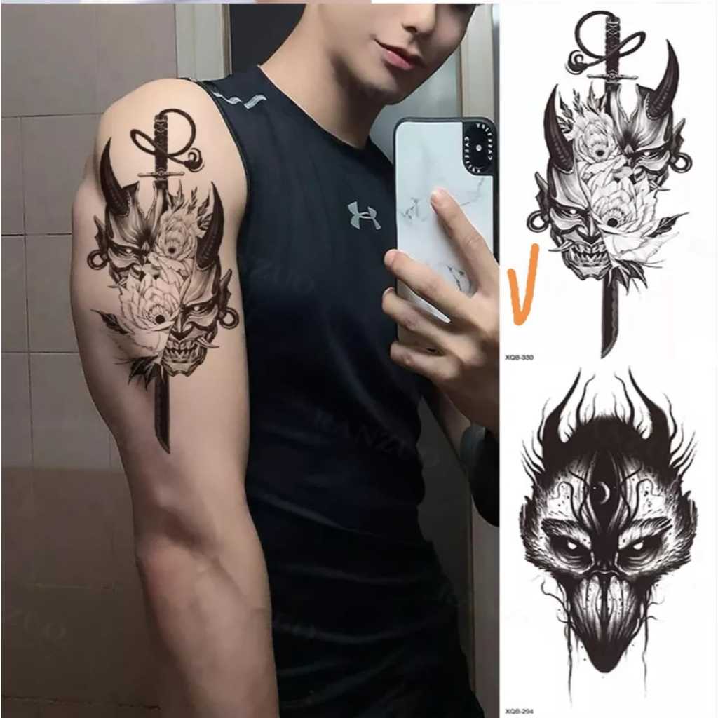 Tato temporer semi permanent grosir tattoo temporary tattoo fashion 1/2 lengan