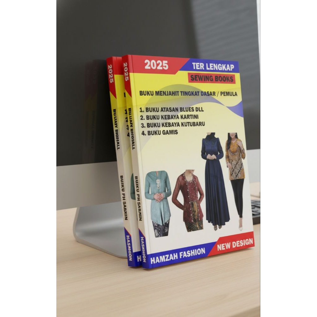 Buku pola jahit satu buku isi 4 panduan pola dasar dtail