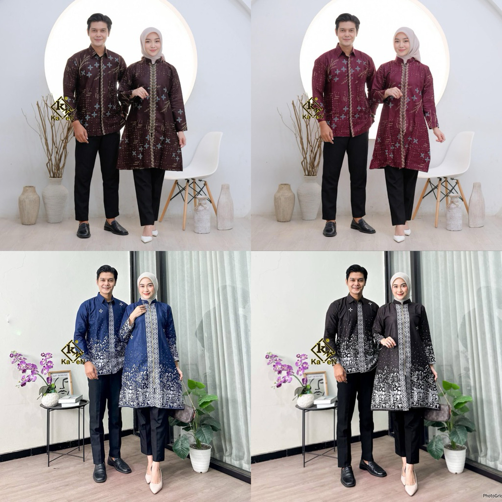 Tunik batik wanita modern Batik couple Atasan wanita seragam tunik batik wanita modern tunik kancing
