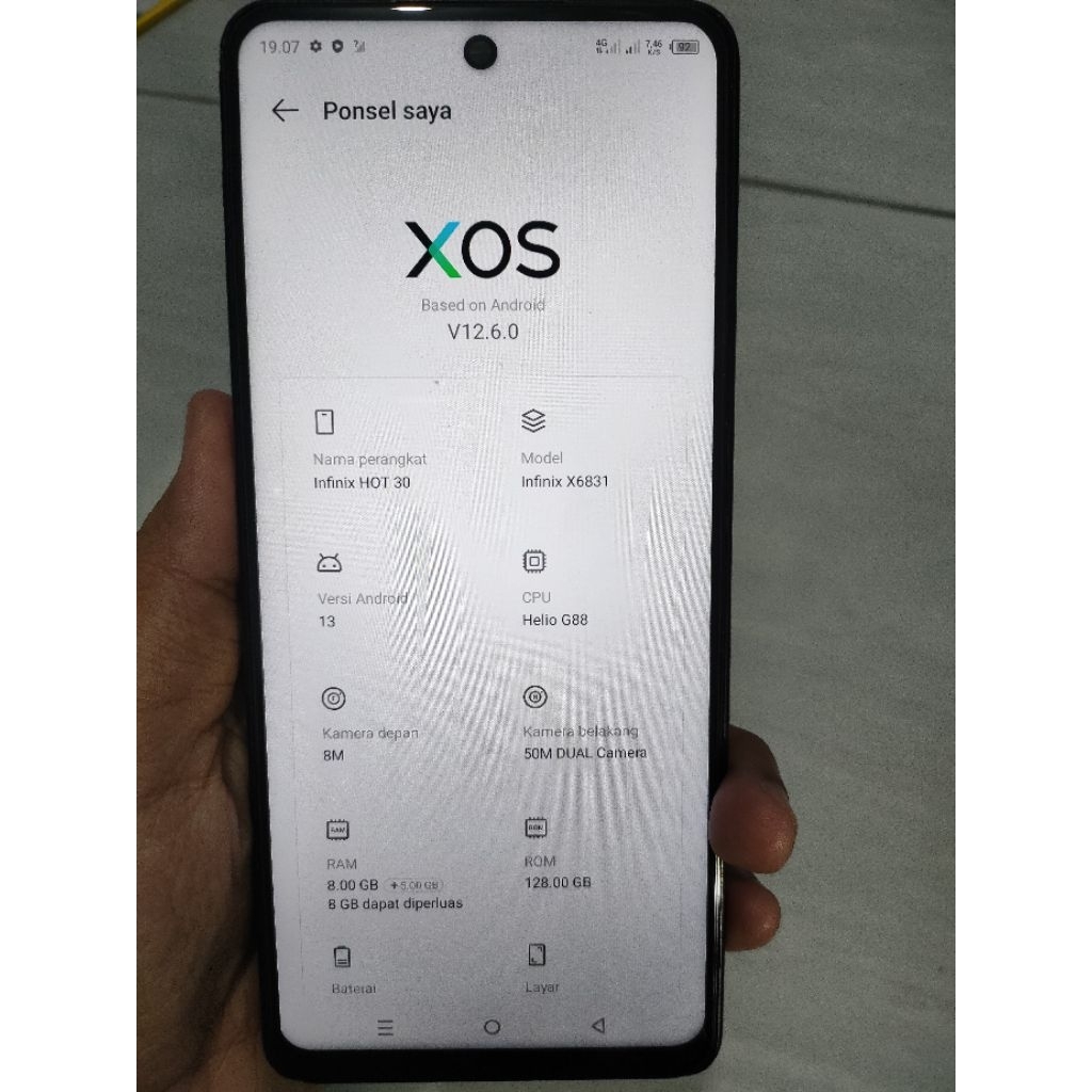 mesin infinix hot 30 8/128 normal
