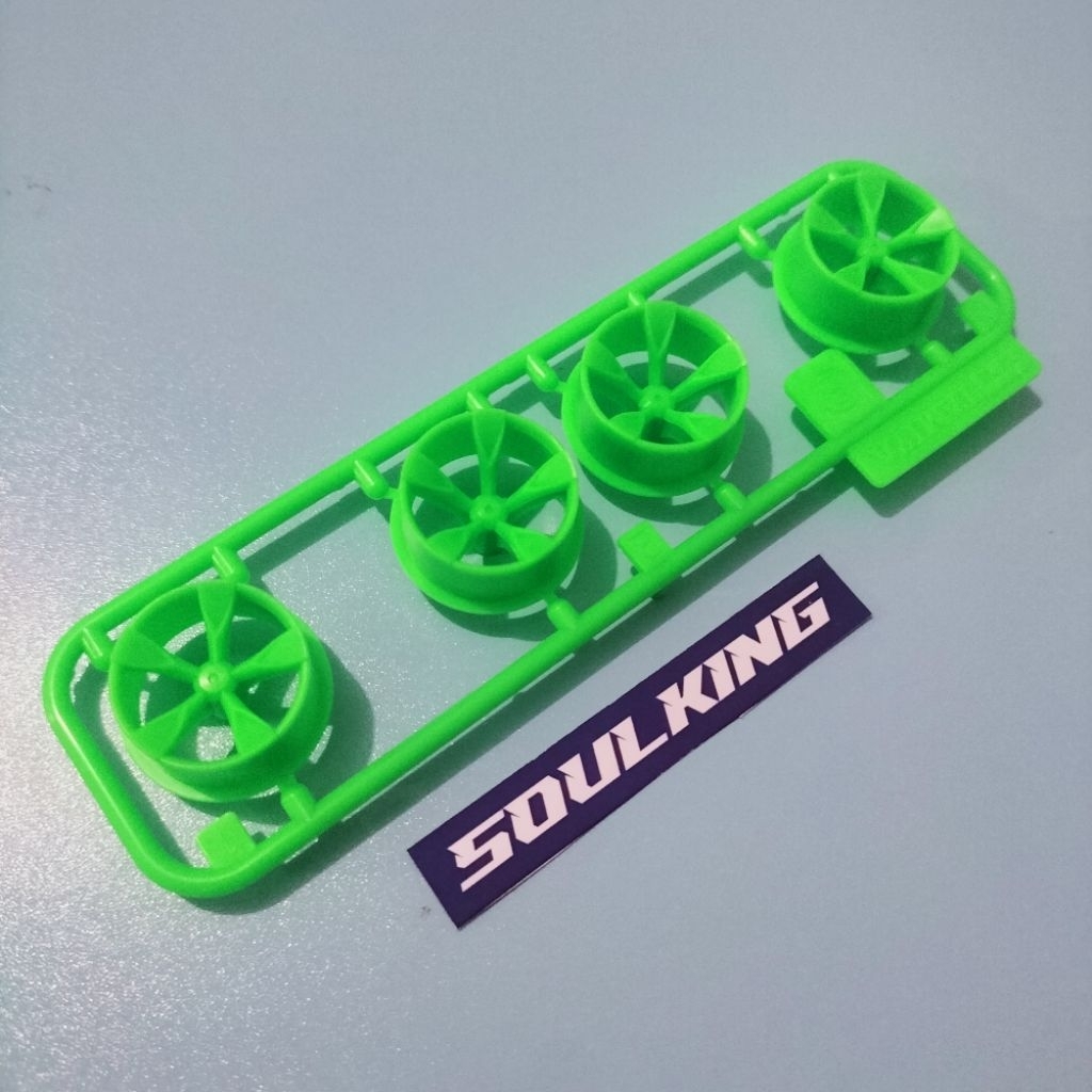 Tamiya Velg 5 Spoke Medium Green PP Loose Kit Original