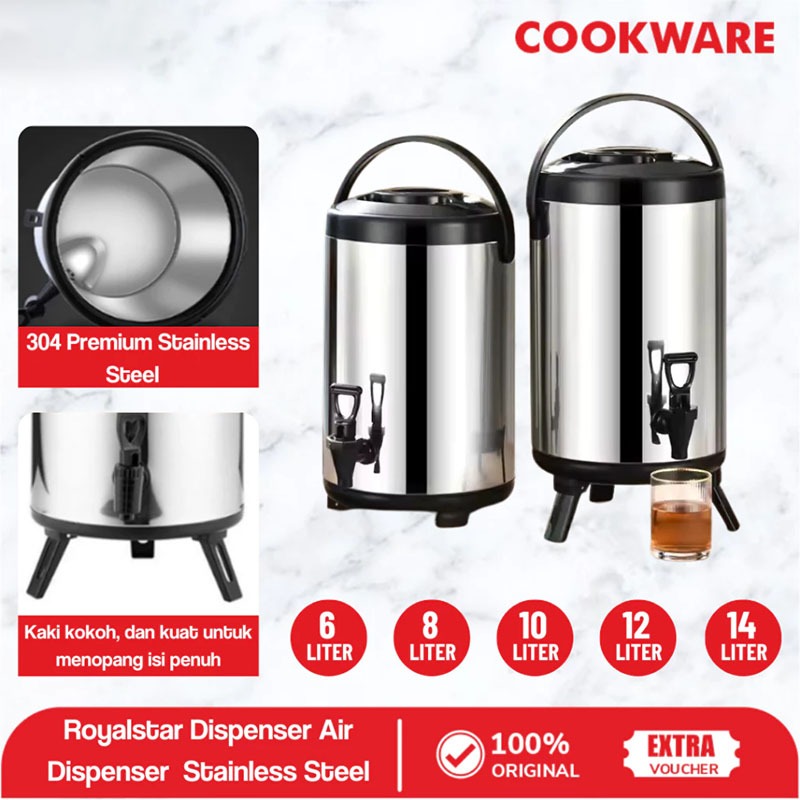 Premium Quality Dispenser Termos Air Dispenser Milk Tea Stainless Steel Termos Besar Air Milk Tea Bu