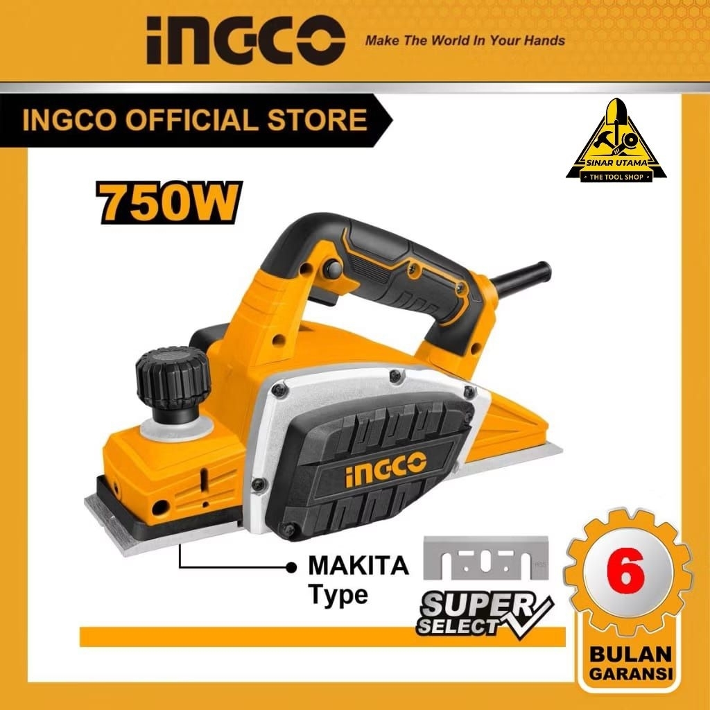 INGCO MESIN KETAM DAYA MAKAN 2MM / SERUT KAYU ELECTRIC PLANER 750W INGCO