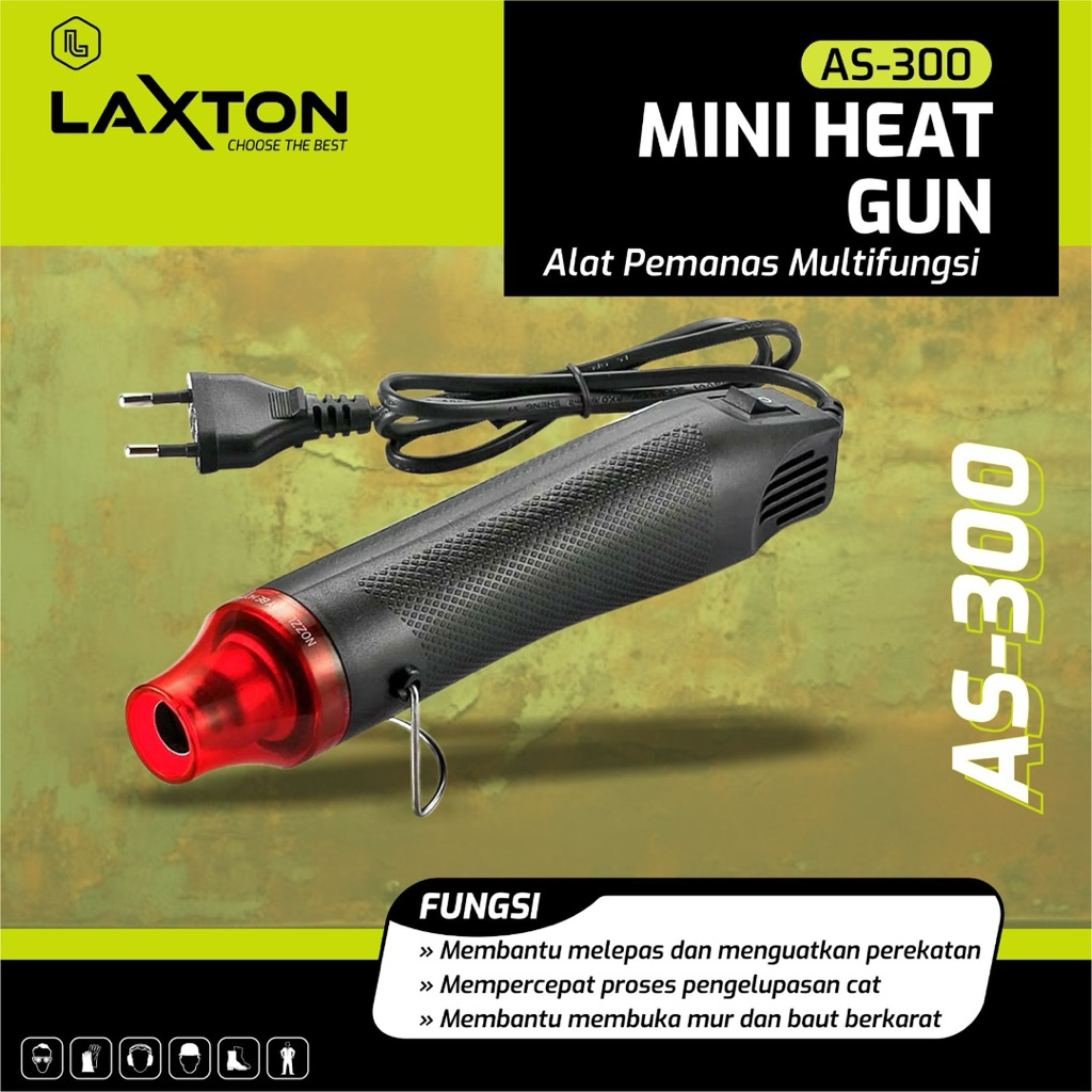 AST AS-300 Mini Heat Gun | Alat Pemanas Mini Multifungsi untuk Plastik, Cat, Stiker, DIY, dan Elektr