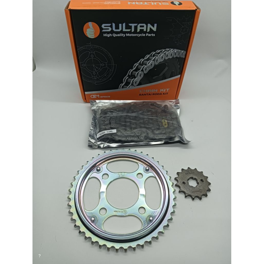 GEAR PAKET SET PLUS RANTAI KOMPLIT CB150 R ( 2014 - 2018 ) GEAR SET : 15-45-428H-128L

UNTUK MOTOR 
