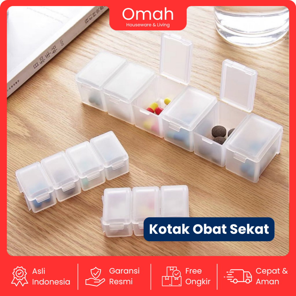 Kotak Obat Plastik Mini Kotak Accesories Wadah Plastik