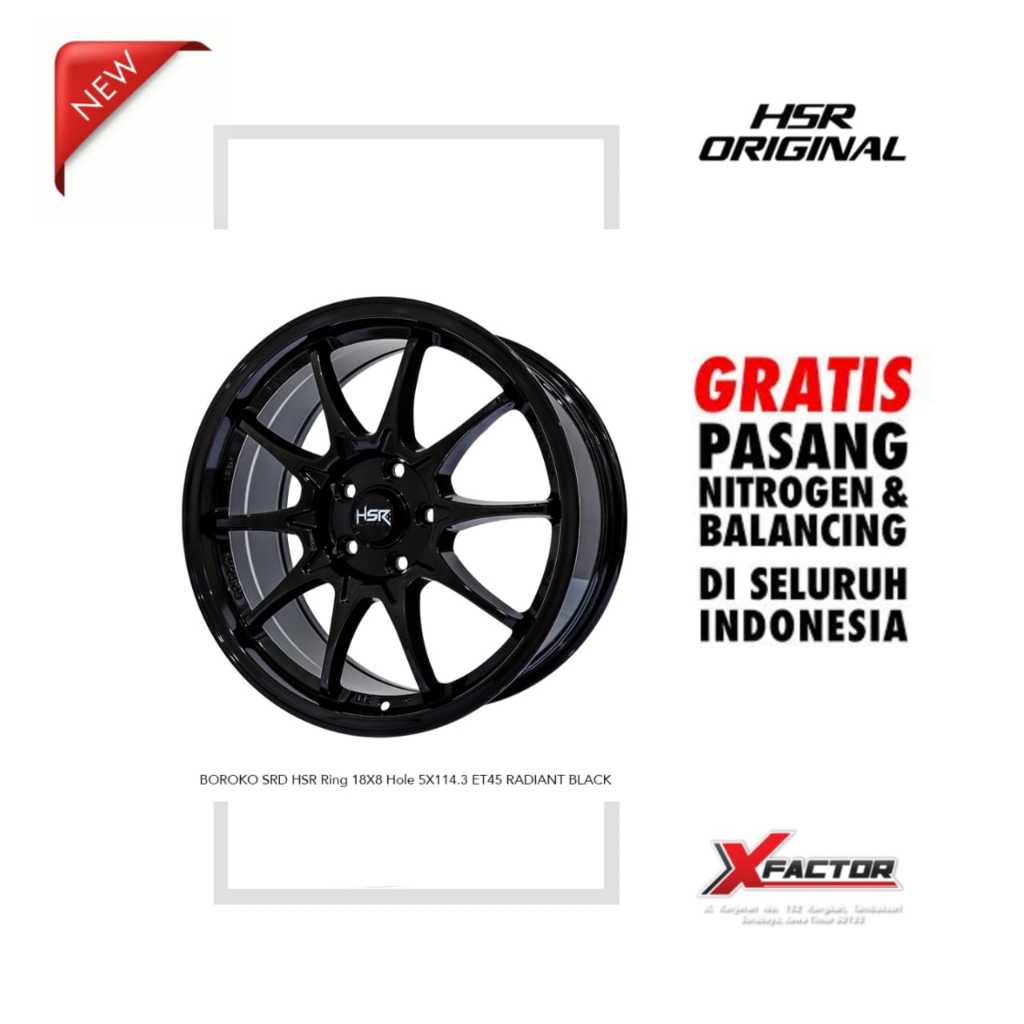 VELG MOBIL HSR R18 HSR R18 BOROKO SRD R18X8 H 5X114,3 ET45